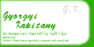 gyorgyi kapitany business card